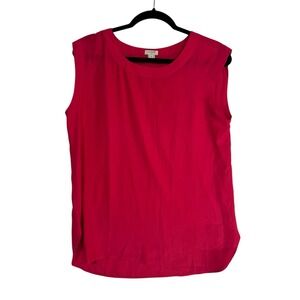 J Crew Sleeveless Red Blouse Top Shirt Undershirt Women's Size Small‎